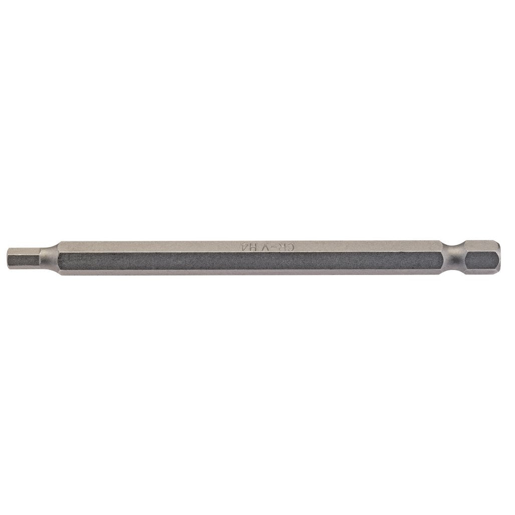 Draper Hexagonal Insert Bit, 4mm, 1/4" Hex, 100mm Long (Pack of 1)  64373