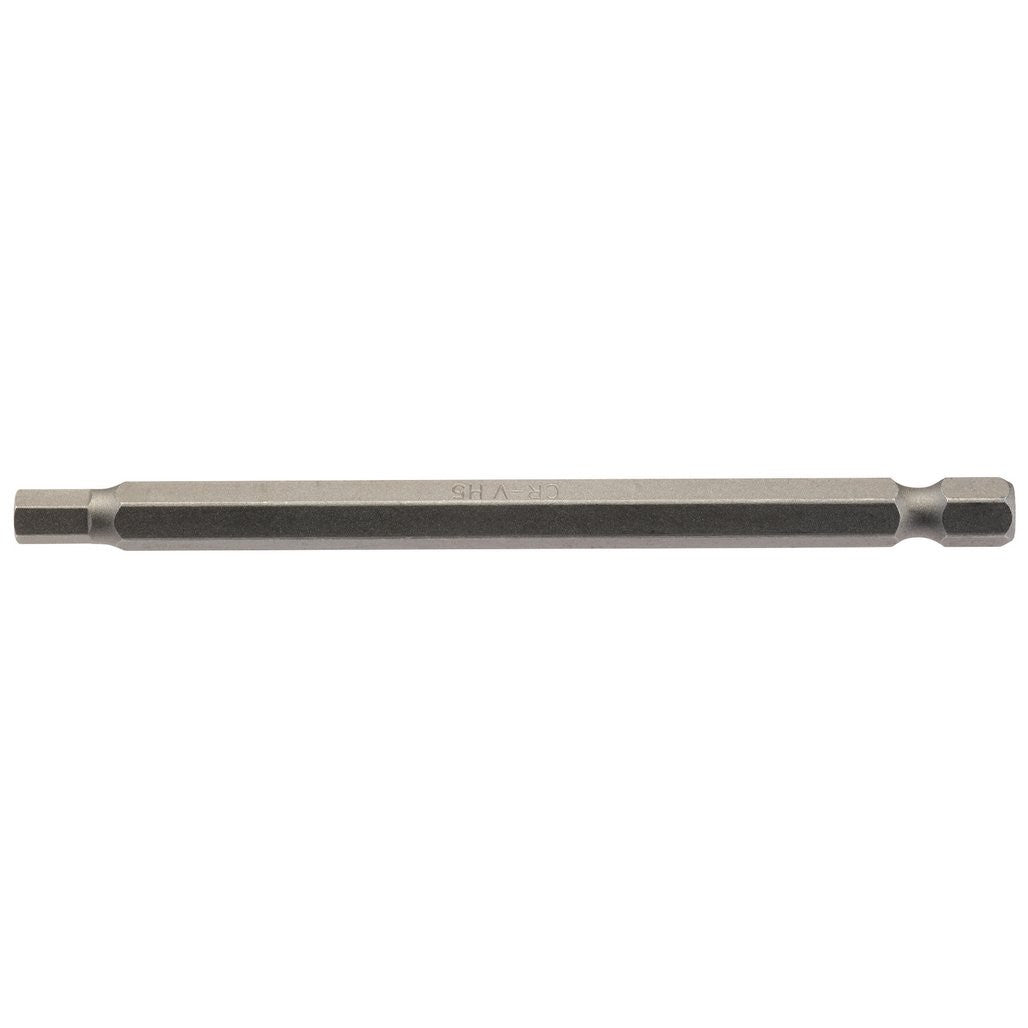 Draper Hexagonal Insert Bit, 5mm, 1/4" Hex, 100mm Long (Pack of 1)  64374