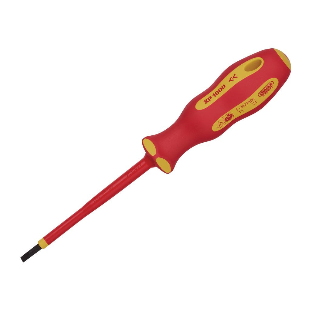 Draper XP1000® VDE Plain Slot Screwdriver, 4 x 100mm  64414