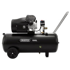 Draper 100L Direct Drive V-Twin Air Compressor, 2.2kW/3hp  65396