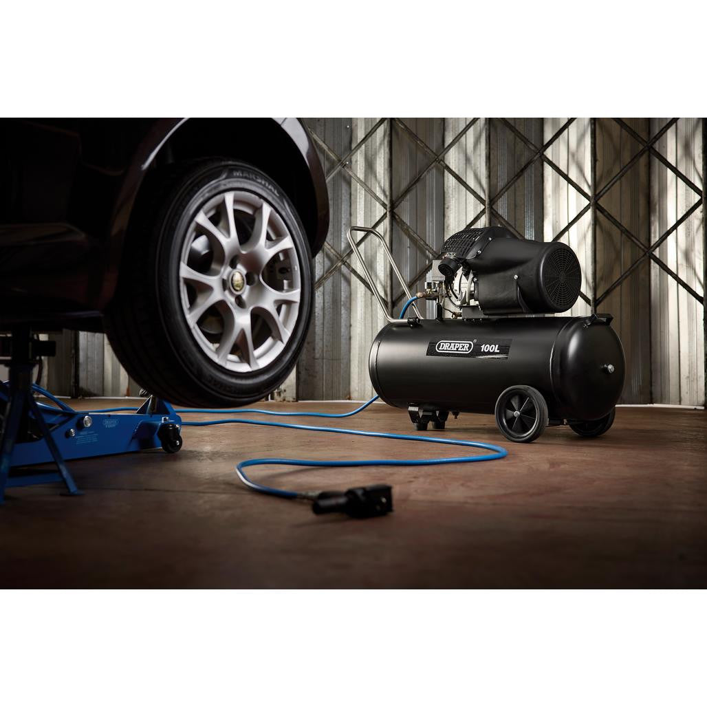 Draper 100L Direct Drive V-Twin Air Compressor, 2.2kW/3hp  65396