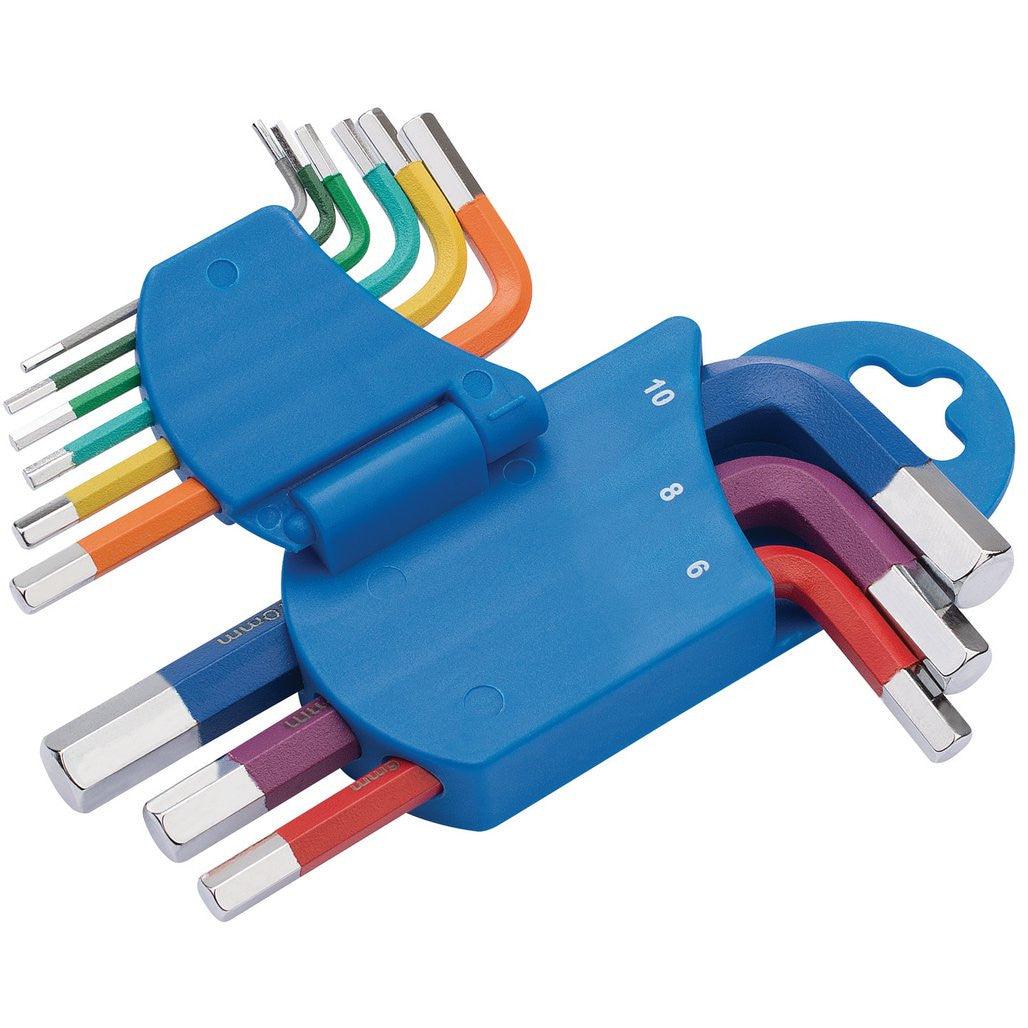 Draper Expert Metric Coloured Short Arm Hex. Key Set (9 Piece)  66126