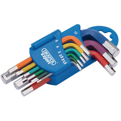 Draper Expert Metric Coloured Short Arm Hex. Key Set (9 Piece)  66126