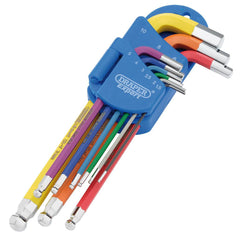 Draper Expert Metric Hex. and Ball End Key Set, Colour Coded (9 Piece)  66132
