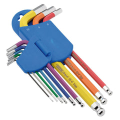 Draper Expert Metric Hex. and Ball End Key Set, Colour Coded (9 Piece)  66132