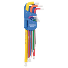 Draper Expert Metric Extra Long Hex. and Ball End Key Set, Colour Coded (9 Piece)  66134
