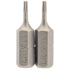 Draper TX-STAR® Insert Bit, 1/4" Hex, 25mm Long, T6 (Pack of 2)  66338