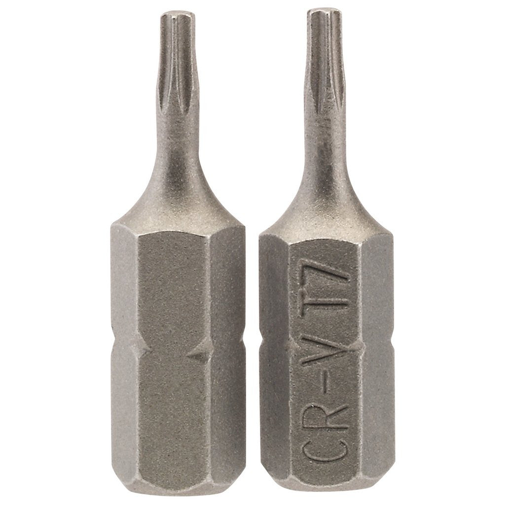 Draper TX-STAR® Insert Bit, 1/4" Hex, 25mm Long, T7 (Pack of 2)  66421