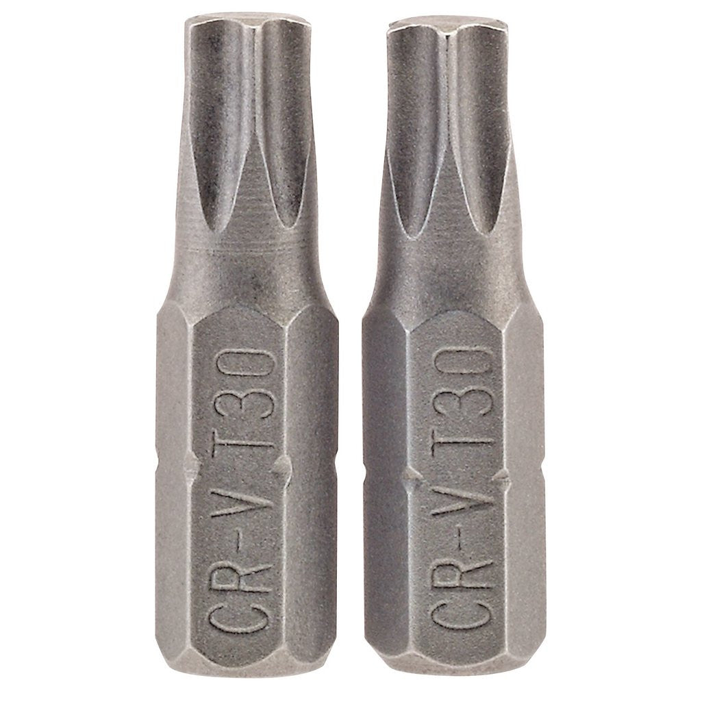 Draper TX-STAR® Insert Bit, 1/4" Hex, 25mm Long, T30 (Pack of 2)  66435