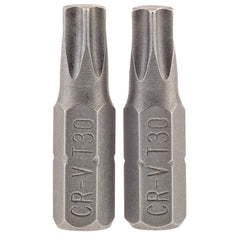 Draper TX-STAR® Insert Bit, 1/4" Hex, 25mm Long, T30 (Pack of 2)  66435