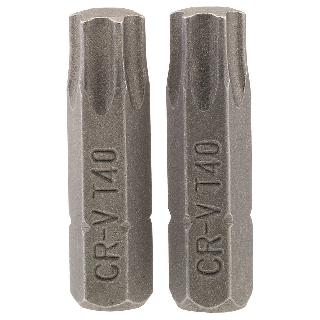 Draper TX-STAR® Insert Bit, 1/4" Hex, 25mm Long, T40 (Pack of 2)  66437