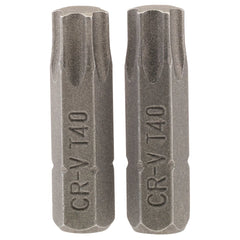 Draper TX-STAR® Insert Bit, 1/4" Hex, 25mm Long, T40 (Pack of 2)  66437