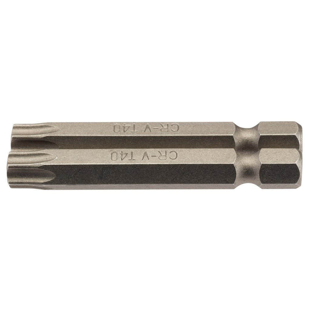 Draper TX-STAR® Insert Bit, 1/4" Hex, 50mm Long, T40 (Pack of 2)  66624