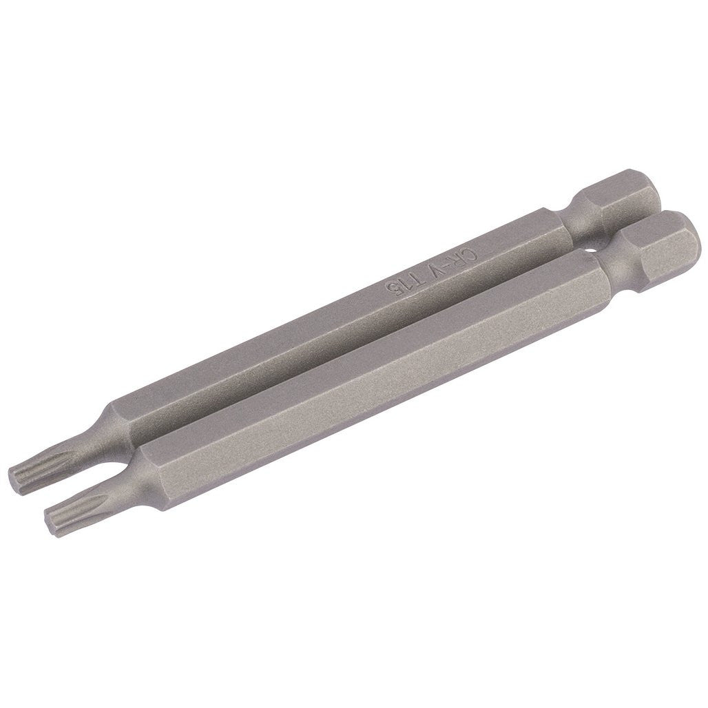 Draper TX-STAR® Insert Bit, 1/4" Hex, 75mm Long, T15 (Pack of 2)  66847