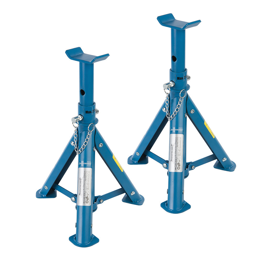 Silverline Folding Axle Stand Set 2pce 676260