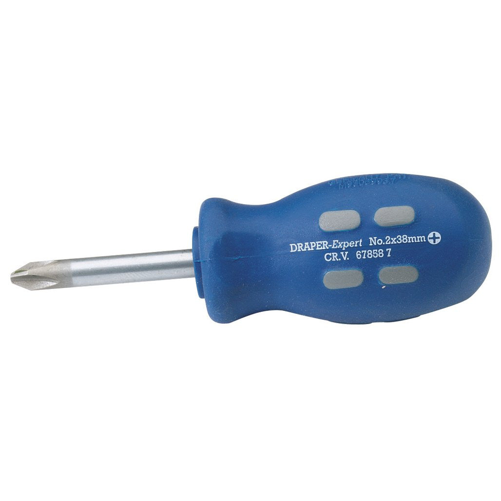 Draper Expert Cross Slot Mechanics Screwdriver, 38mm, No.2 (Sold Loose)  67858