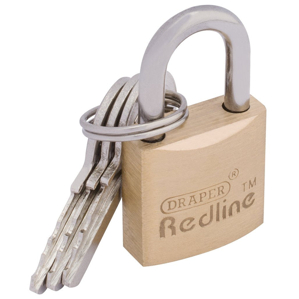 Draper Redline® Brass Cylinder Padlock, 20mm  68019