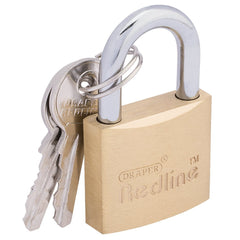 Draper Redline® Brass Cylinder Padlock, 30mm  68021