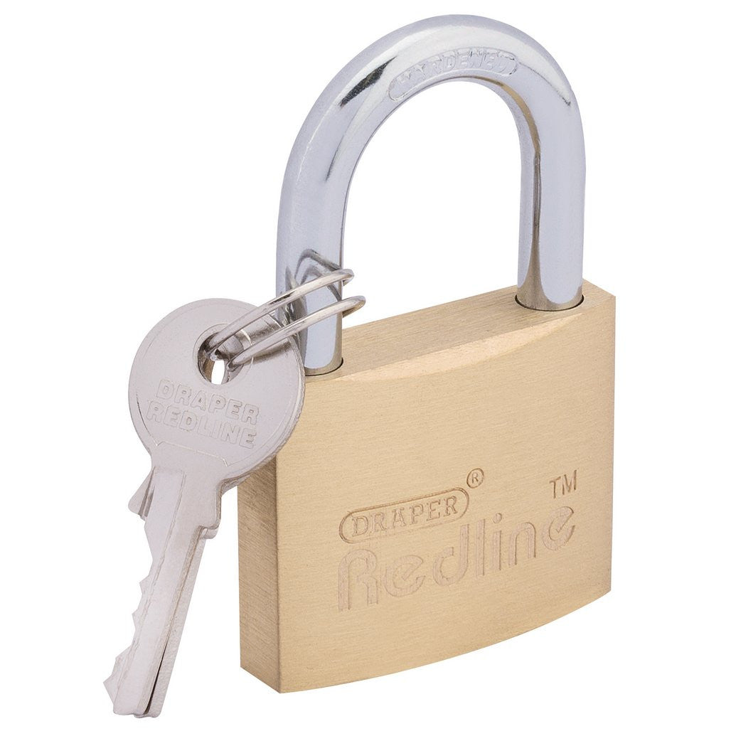 Draper Redline® Brass Cylinder Padlock, 40mm  68022
