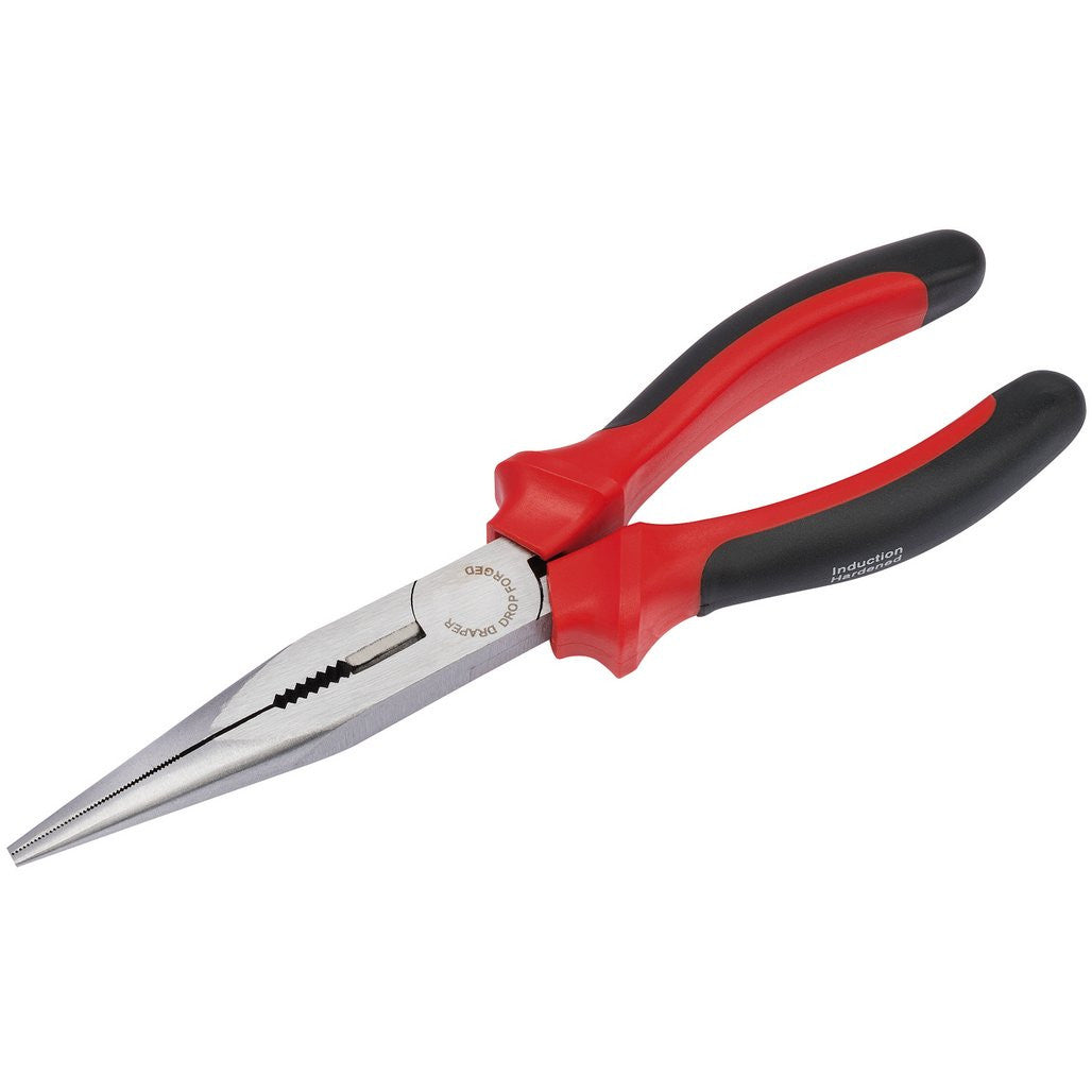Draper Redline® Heavy Duty Long Nose Pliers with Soft Grip Handles, 200mm  68300