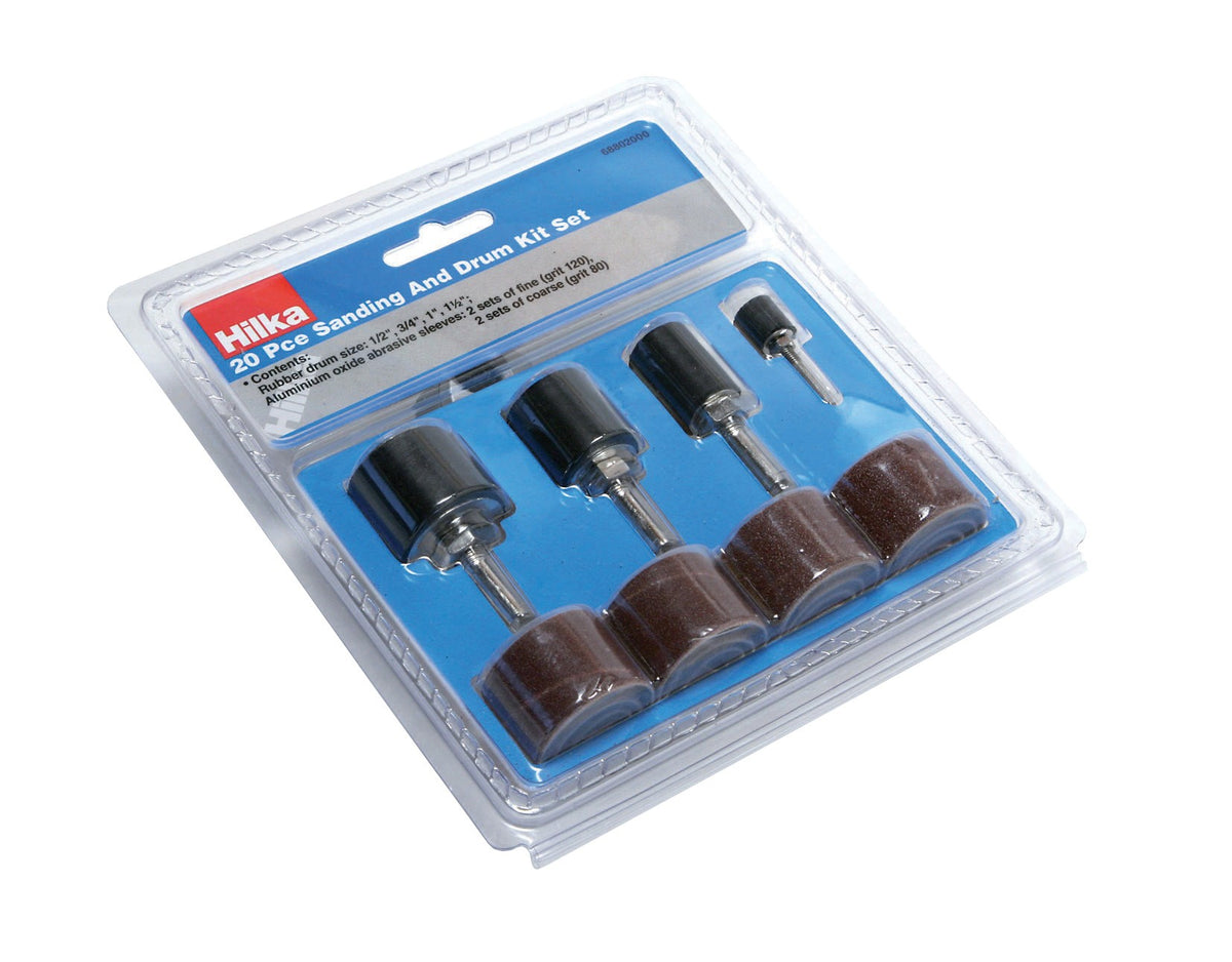Hilka 20 pce Sanding & Drum Kit Set 68802000