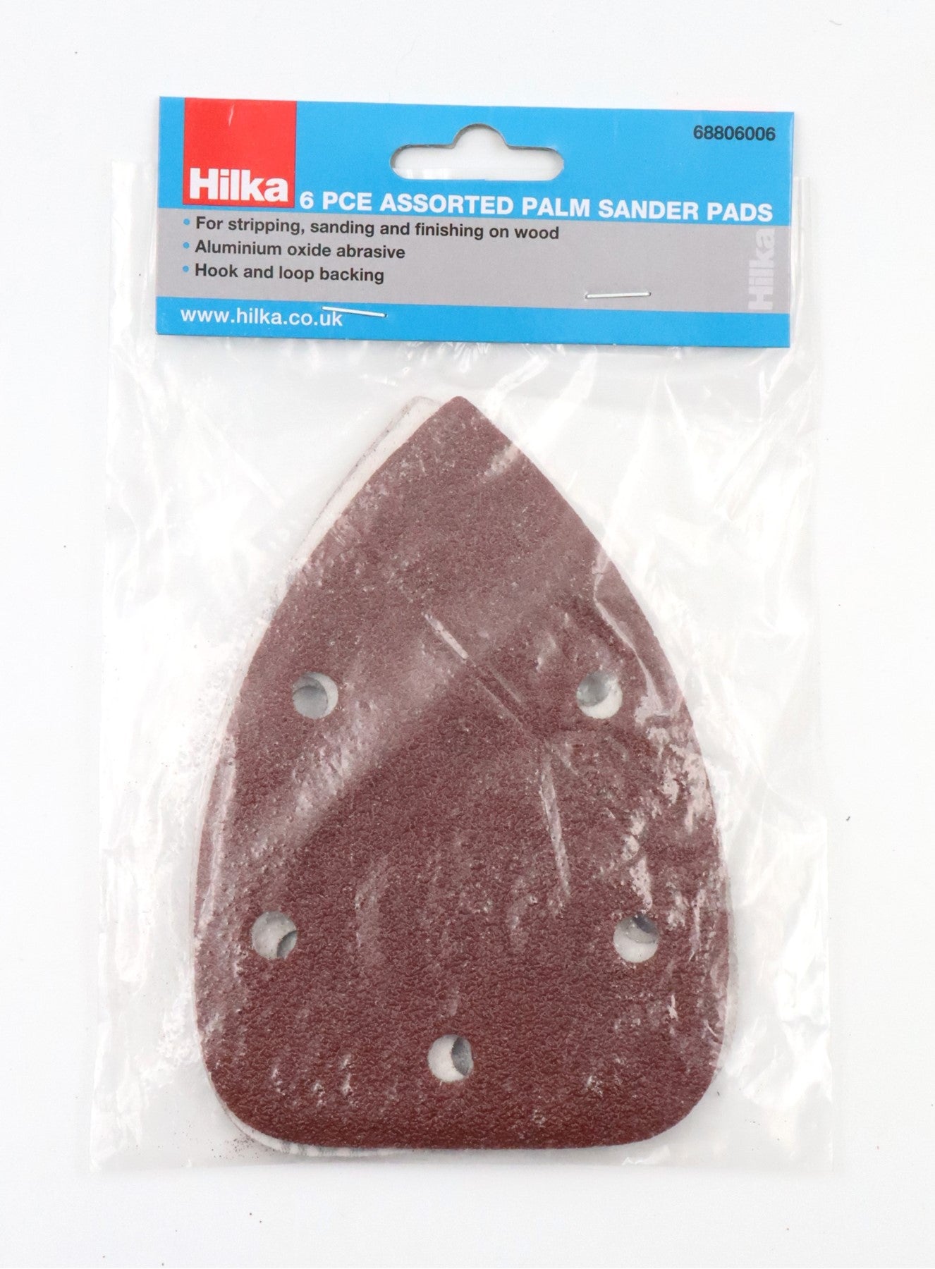 Hilka 6 pce Assorted Palm Sander Pads 68806006