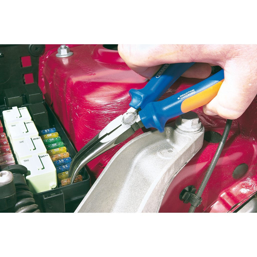 Draper Expert Heavy Duty Soft Grip Bent Nose Pliers, 200mm  68889