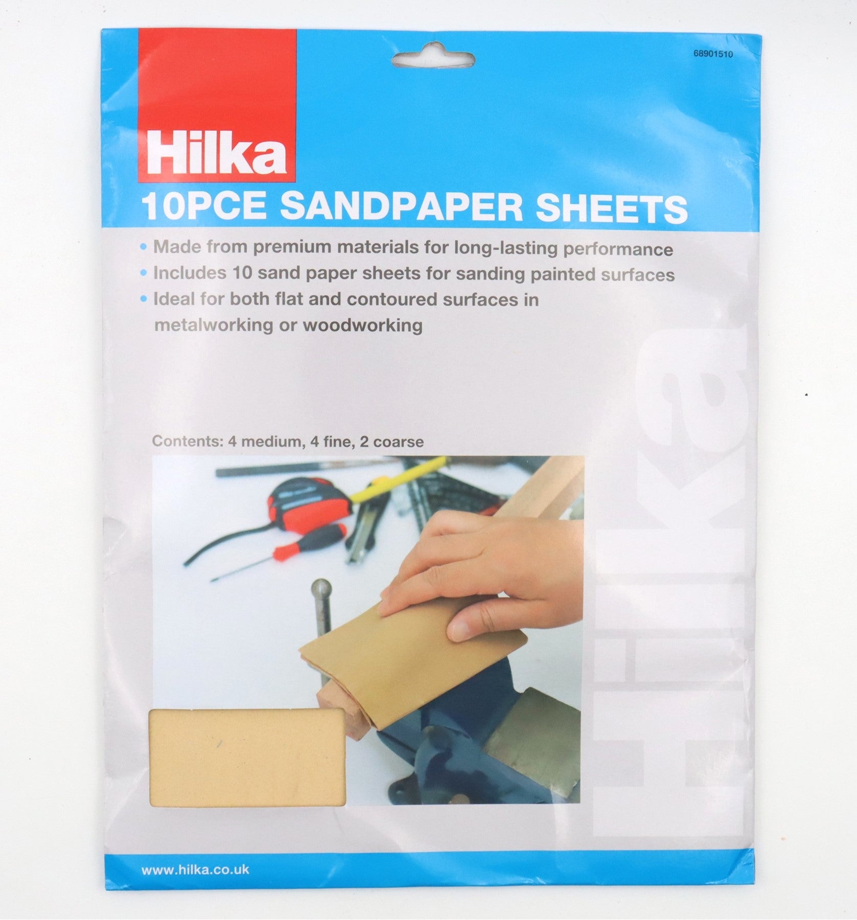Hilka 10 pce Sandpaper Sheets 68901510