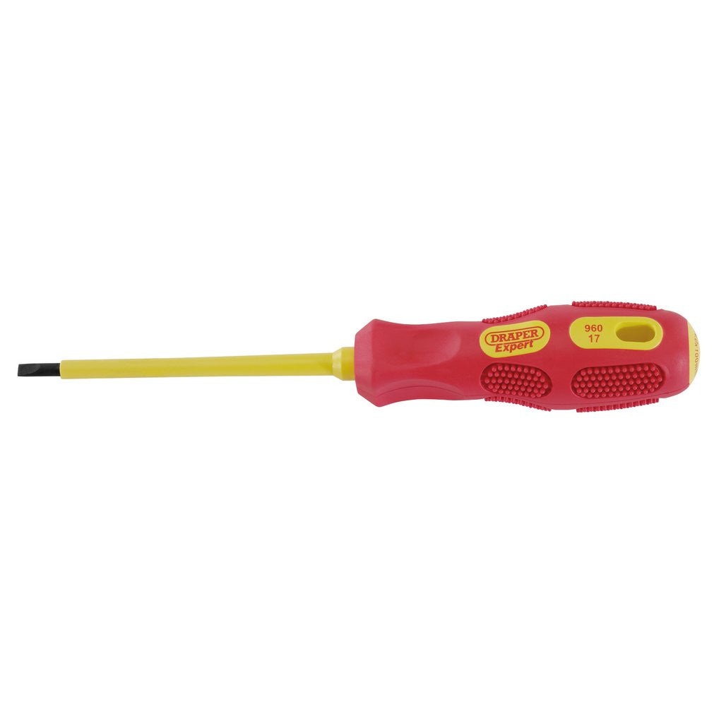 Draper Expert VDE Approved Fully Insulated Plain Slot Screwdriver, 4 x 100mm  69213