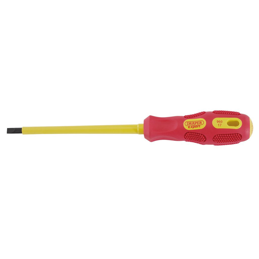 Draper Expert VDE Approved Fully Insulated Plain Slot Screwdriver, 5.5 x 125mm   69214