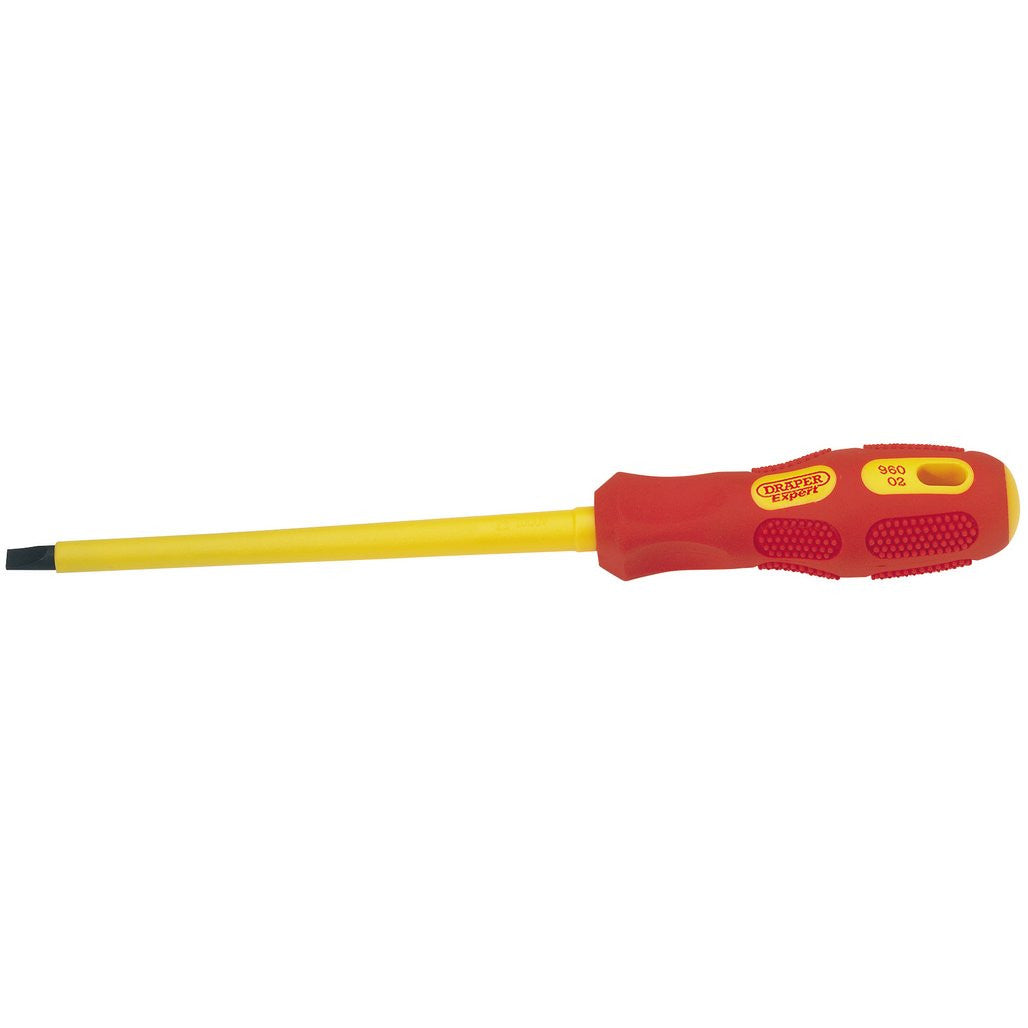 Draper Expert VDE Approved Fully Insulated Plain Slot Screwdriver, 6.5 x 150mm (Sold Loose)  69220
