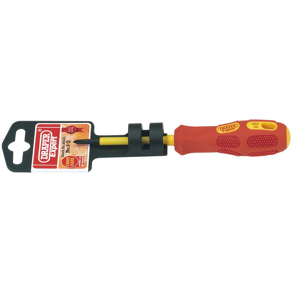 Draper Expert VDE Approved Fully Insulated Cross Slot Screwdriver, No.0 x 60mm   69221