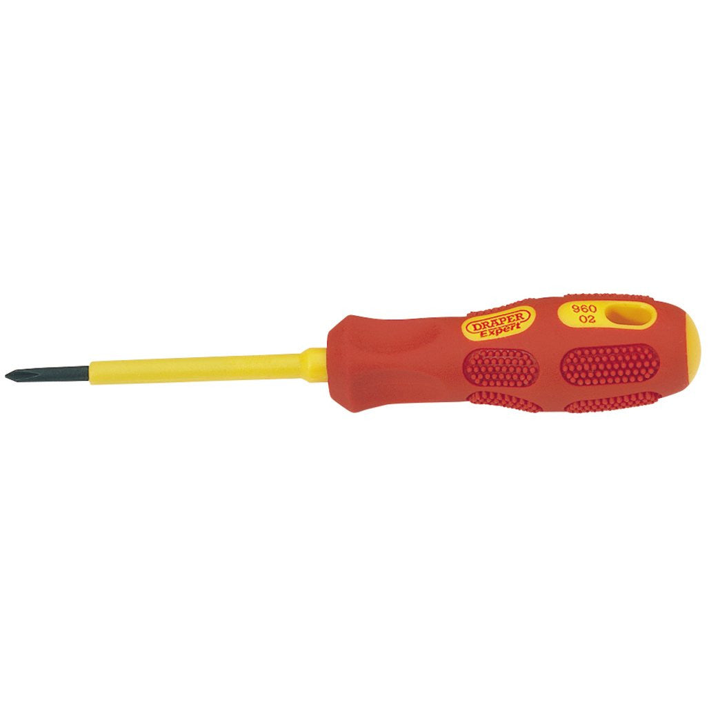 Draper Expert VDE Approved Fully Insulated Cross Slot Screwdriver, No.0 x 60mm (Sold Loose)  69224