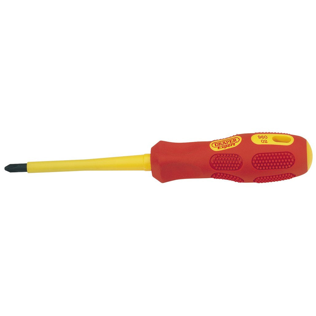 Draper Expert VDE Approved Fully Insulated Cross Slot Screwdriver, No.2 x 100mm (Sold Loose)  69226