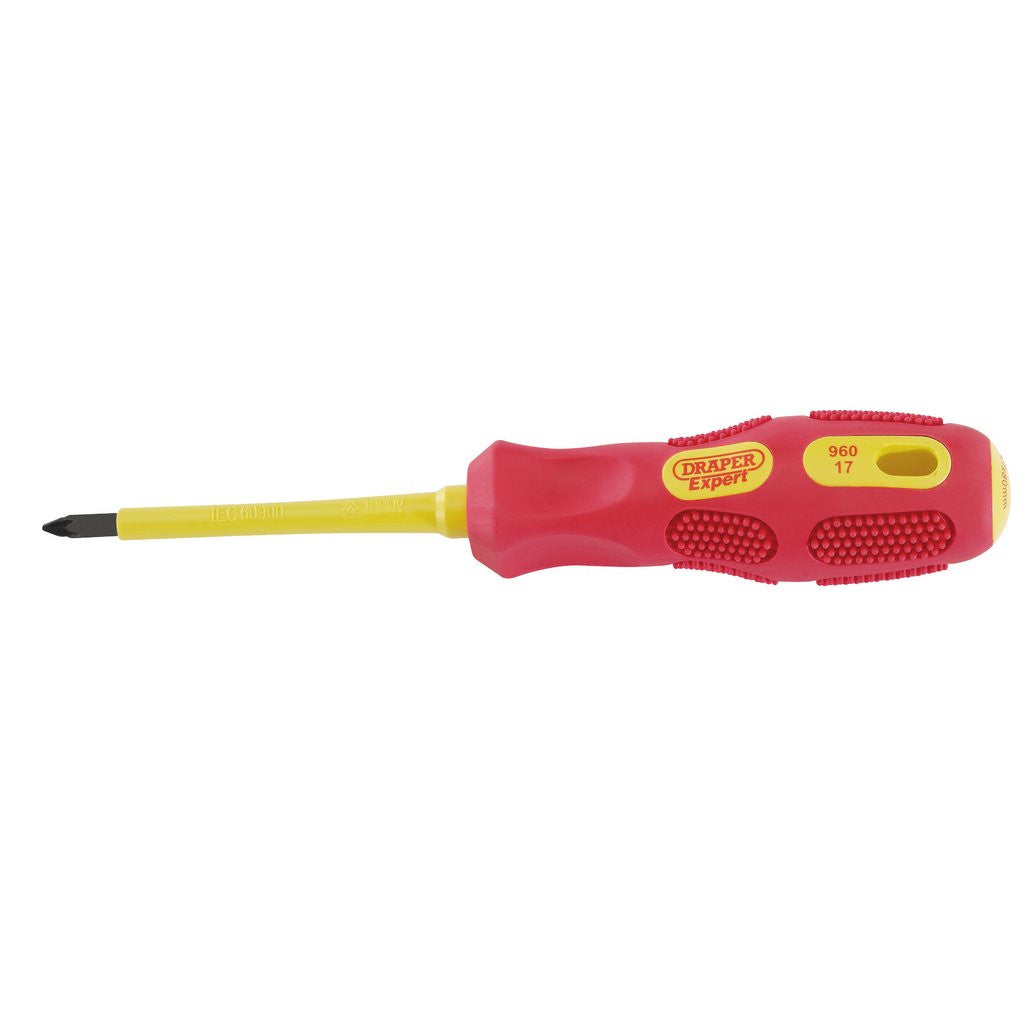 Draper Expert VDE Approved Fully Insulated PZ TYPE Screwdriver, No.1 x 80mm   69228