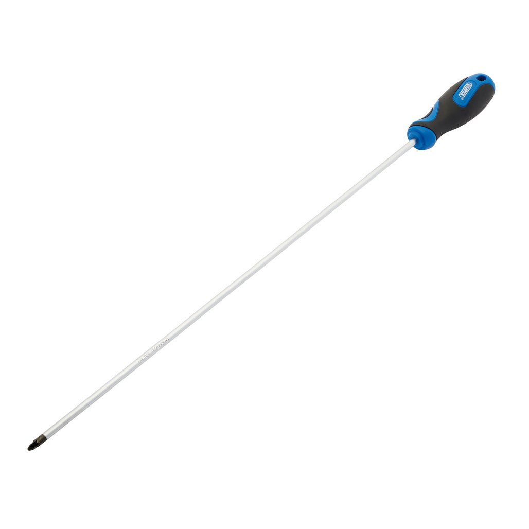 Draper Extra Long Reach Soft Grip PZ Type Screwdriver, No.2 x 450mm  69472