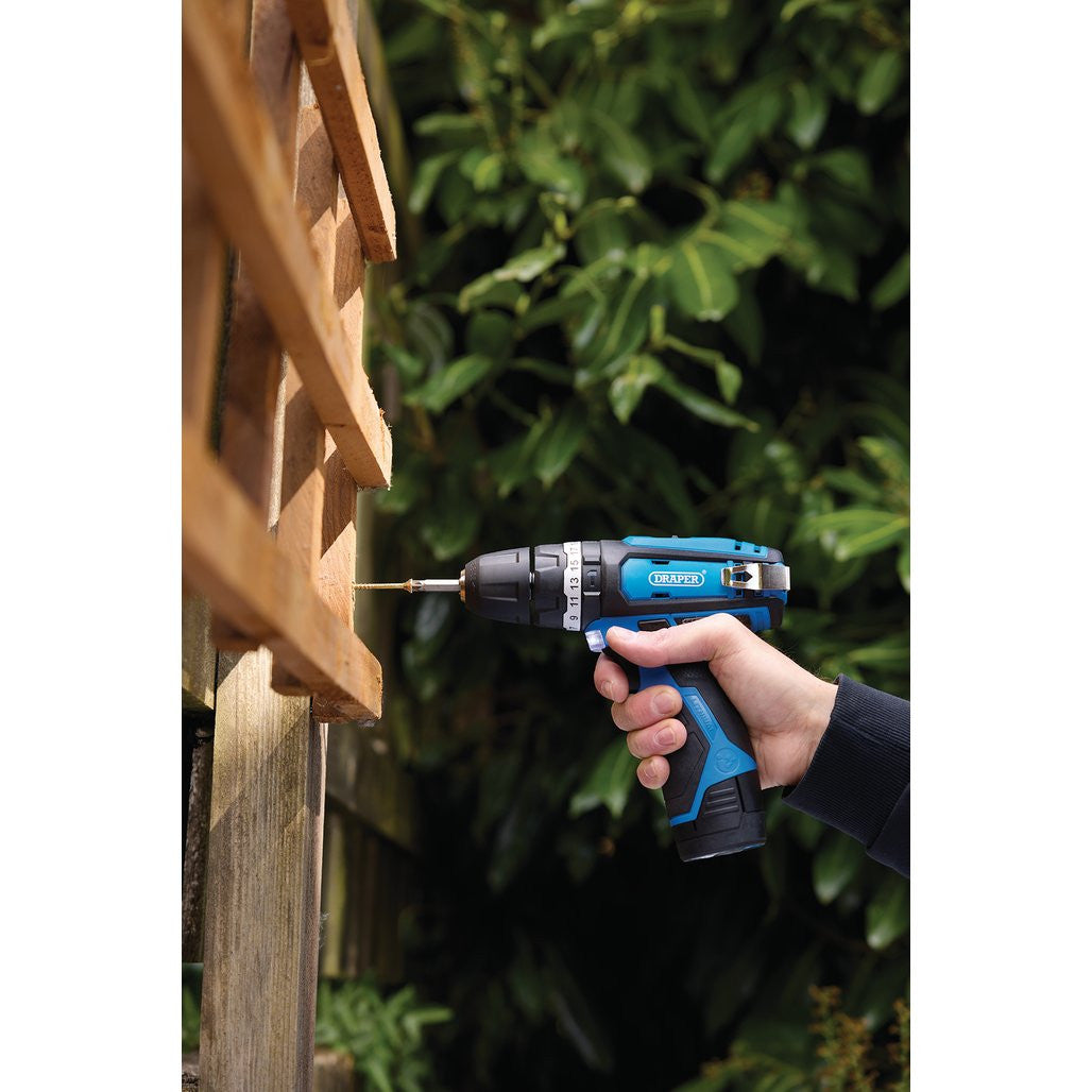 Draper 12V Combi Drill, 1 x 1.5Ah Battery, 1 x Fast Charger  70256