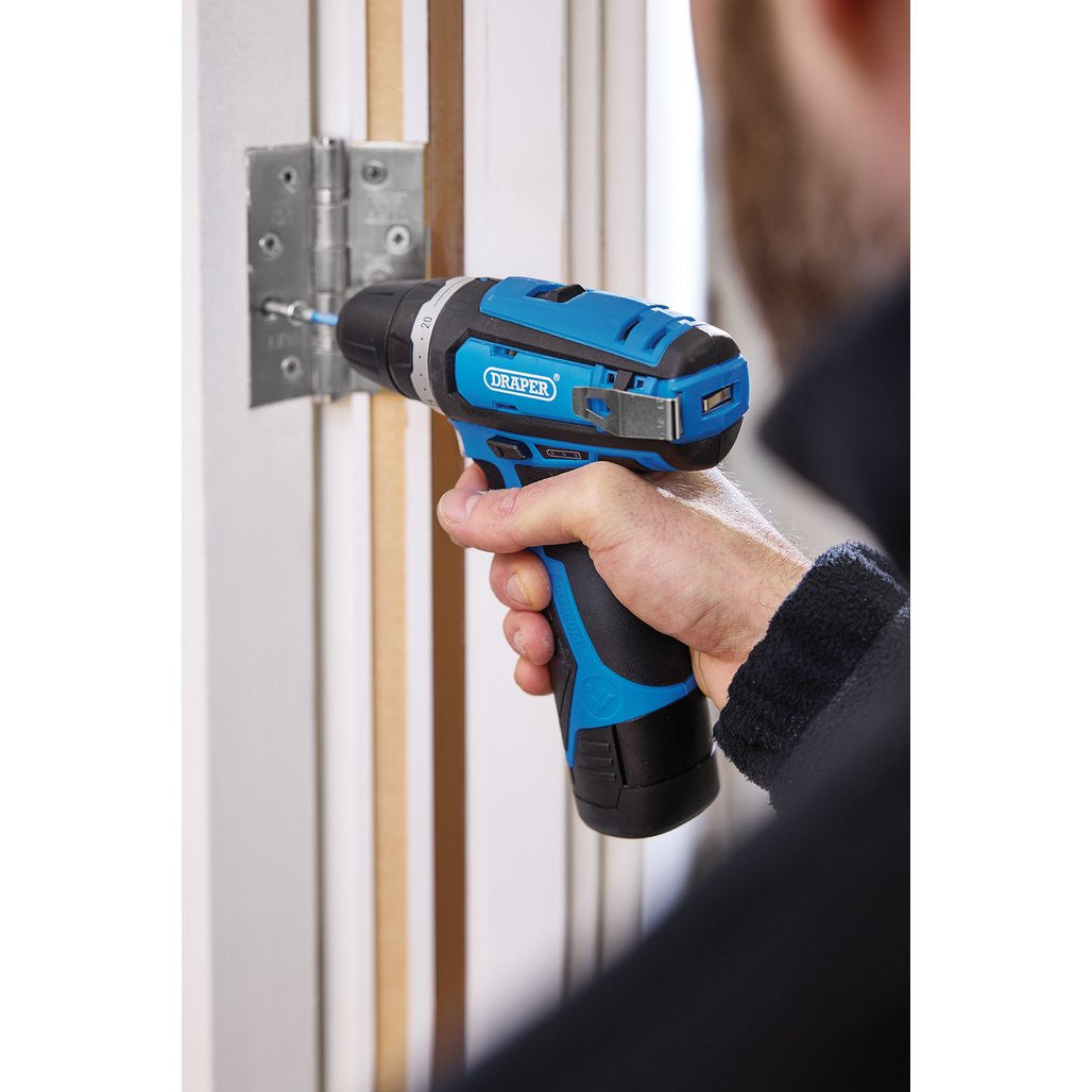 Draper 12V Drill Driver, 1 x 1.5Ah Battery, 1 x Fast Charger  70328