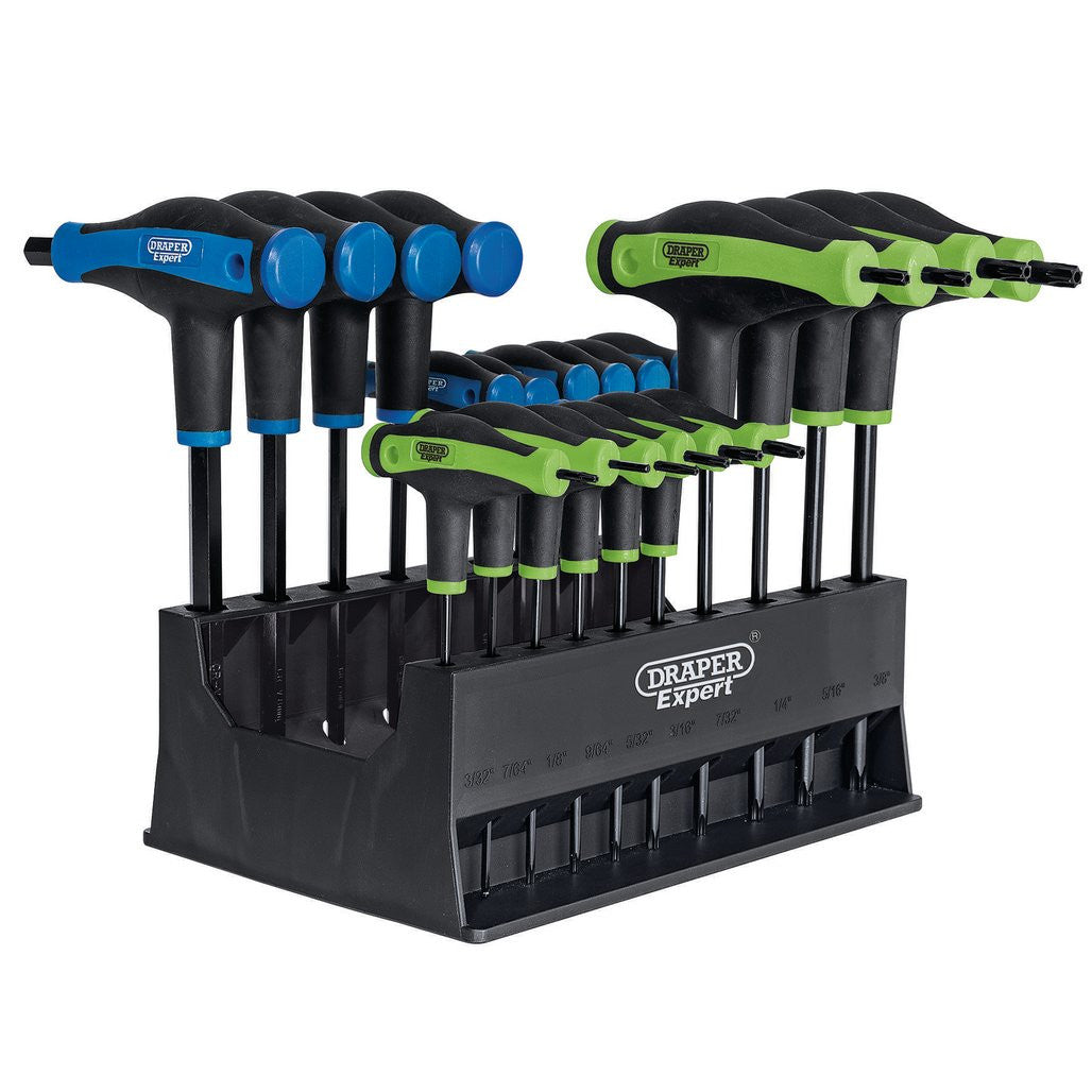 Draper Expert TX-STAR® & Hex Soft Grip Metric T-Handle Key Set (20 Piece)   70388