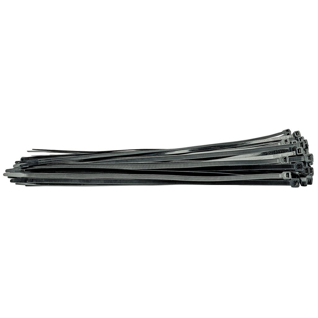 Draper Cable Ties, 7.6 x 400mm, Black (Pack of 100)  70403