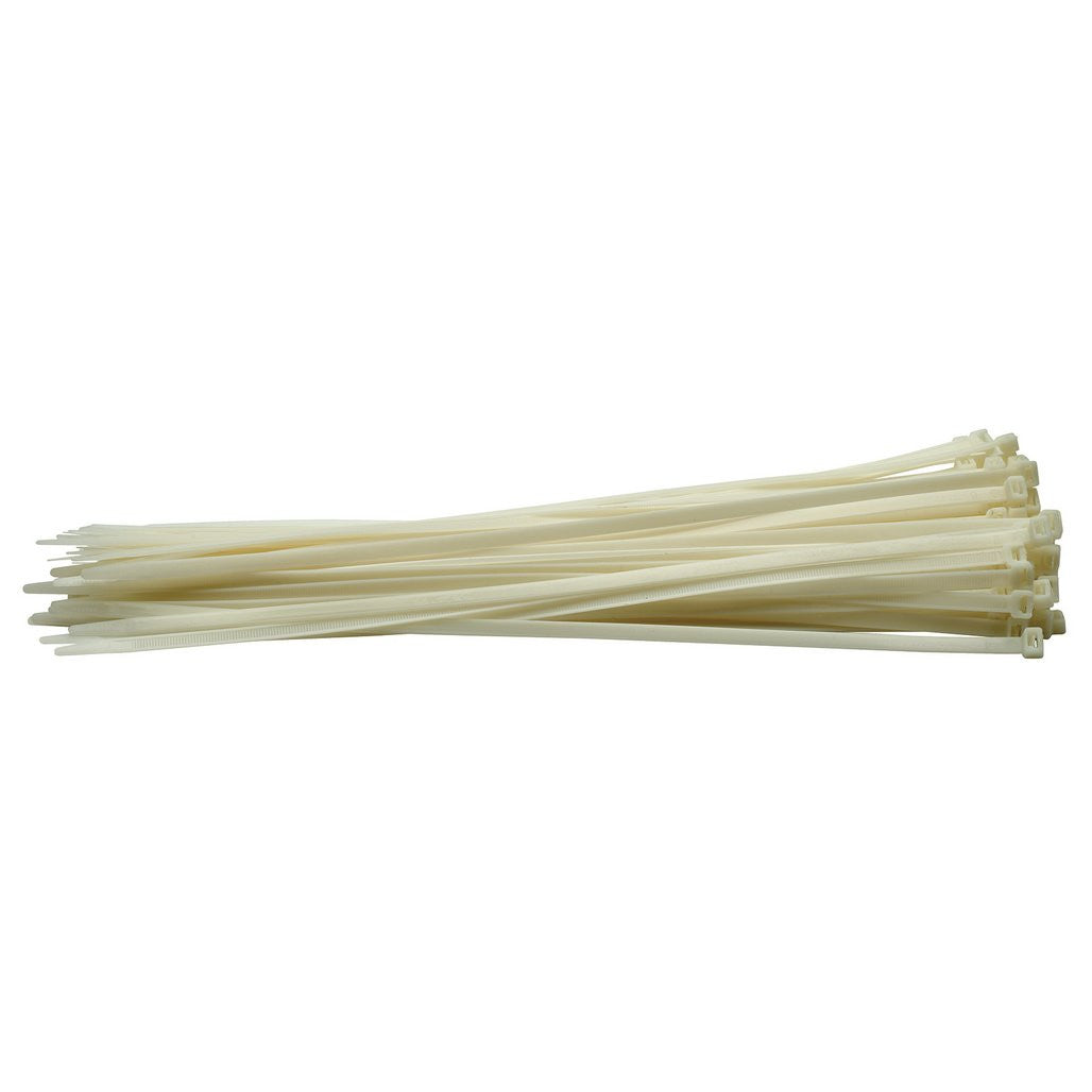 Draper Cable Ties, 8.8 x 500mm, White (Pack of 100)  70410