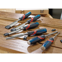 Draper Expert Soft Grip 'Pound Thru' Bevel Edge Wood Chisel Set, 140mm (6 Piece)  70419