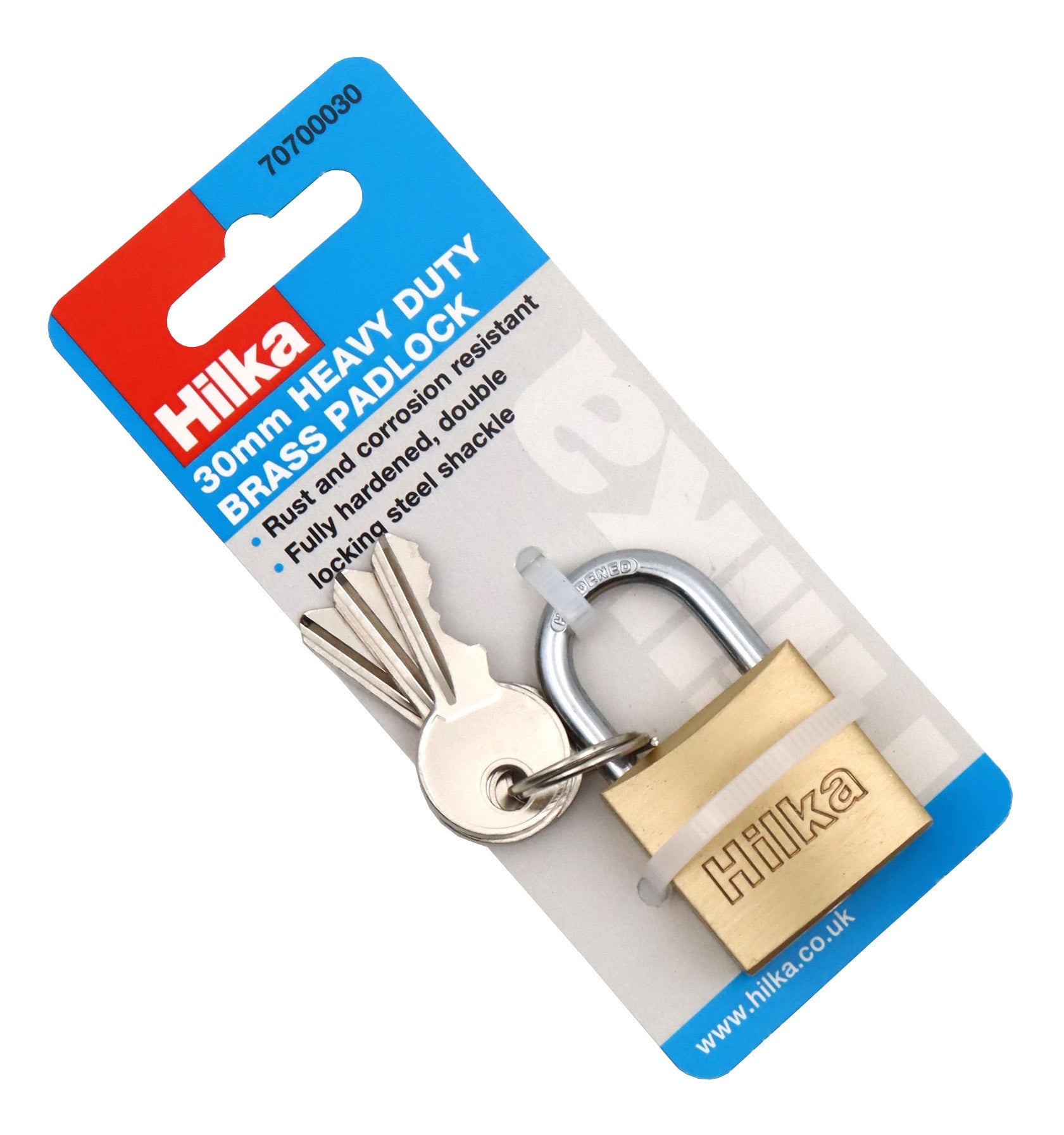 Hilka 30mm Heavy Duty Brass Padlock 70700030