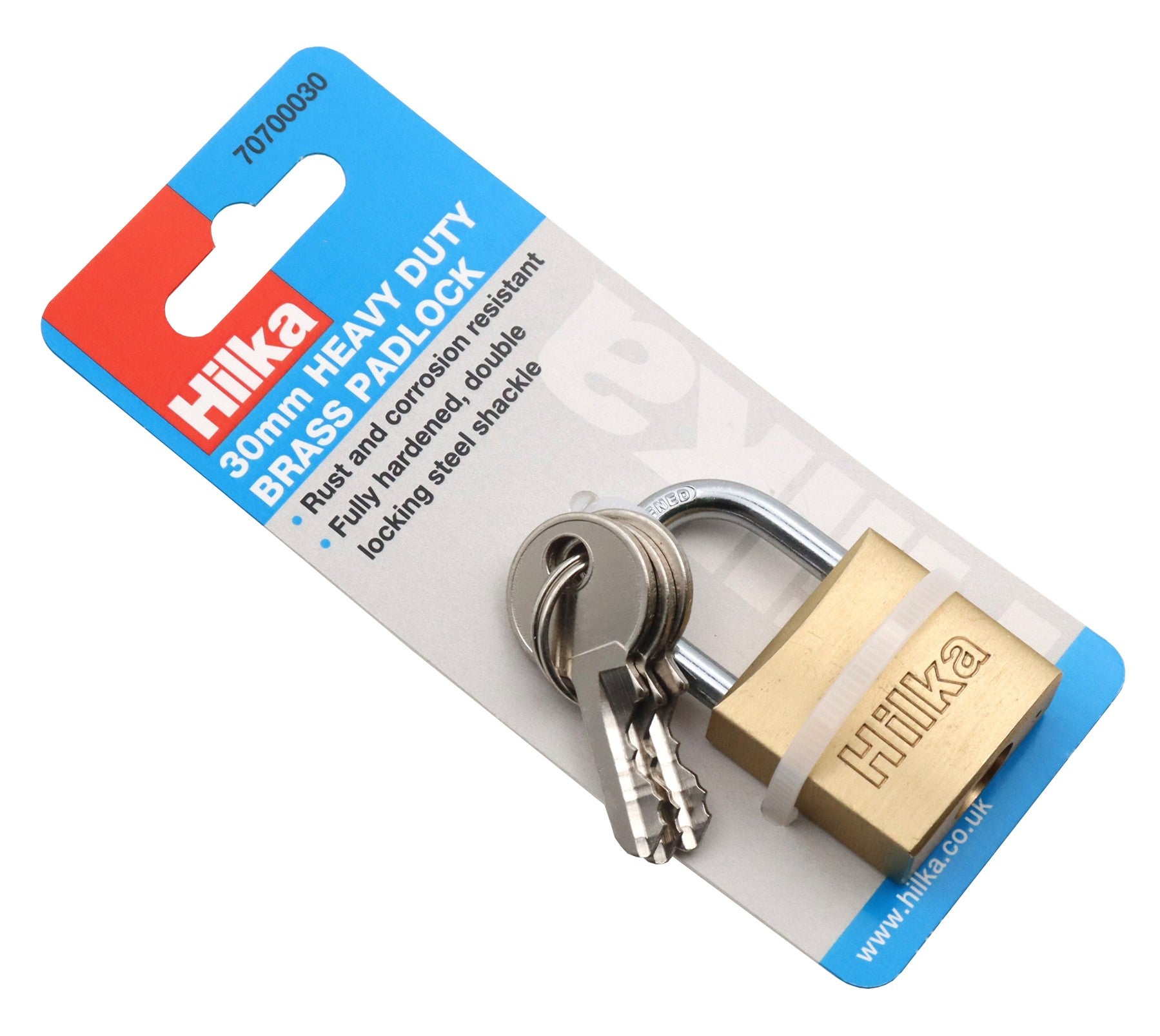 Hilka 30mm Heavy Duty Brass Padlock 70700030