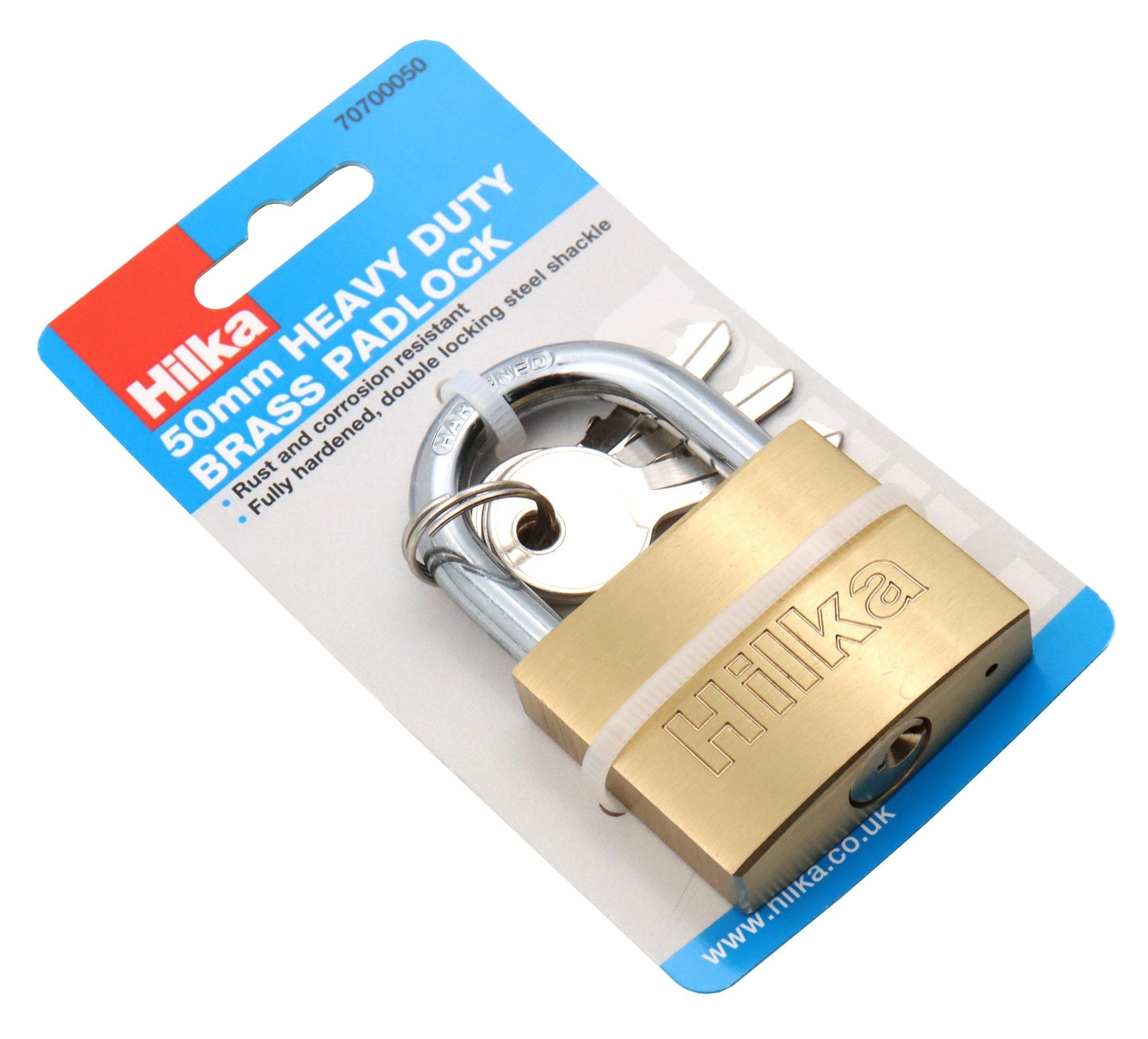 Hilka 50mm Heavy Duty Brass Padlock 70700050