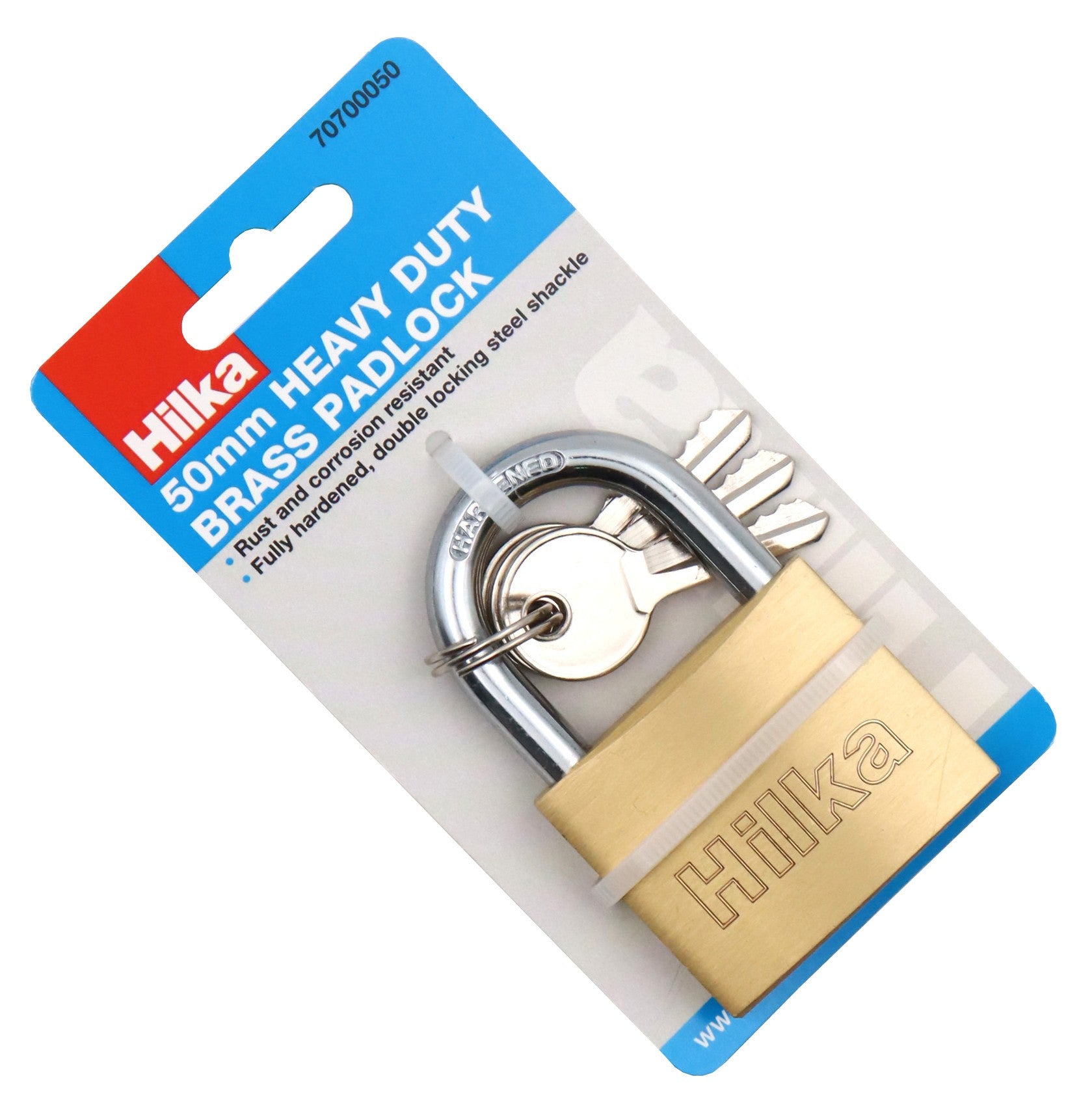 Hilka 50mm Heavy Duty Brass Padlock 70700050