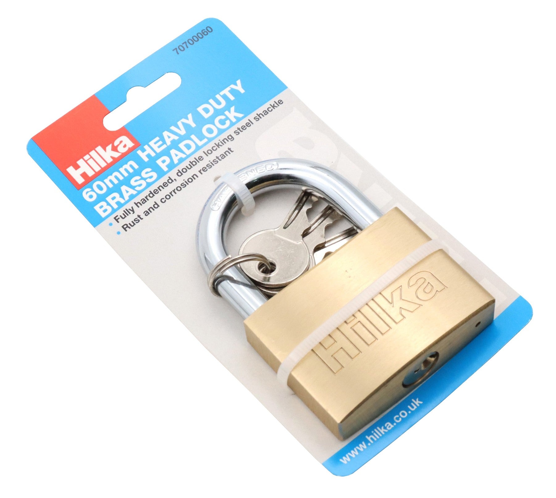 Hilka 60mm Heavy Duty Brass Padlock 70700060