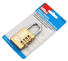 Hilka 38mm Brass Combination Padlock 70760038
