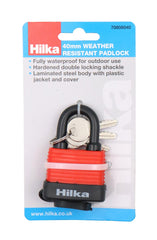 Hilka 40mm Weather Resistant Padlock 70808040