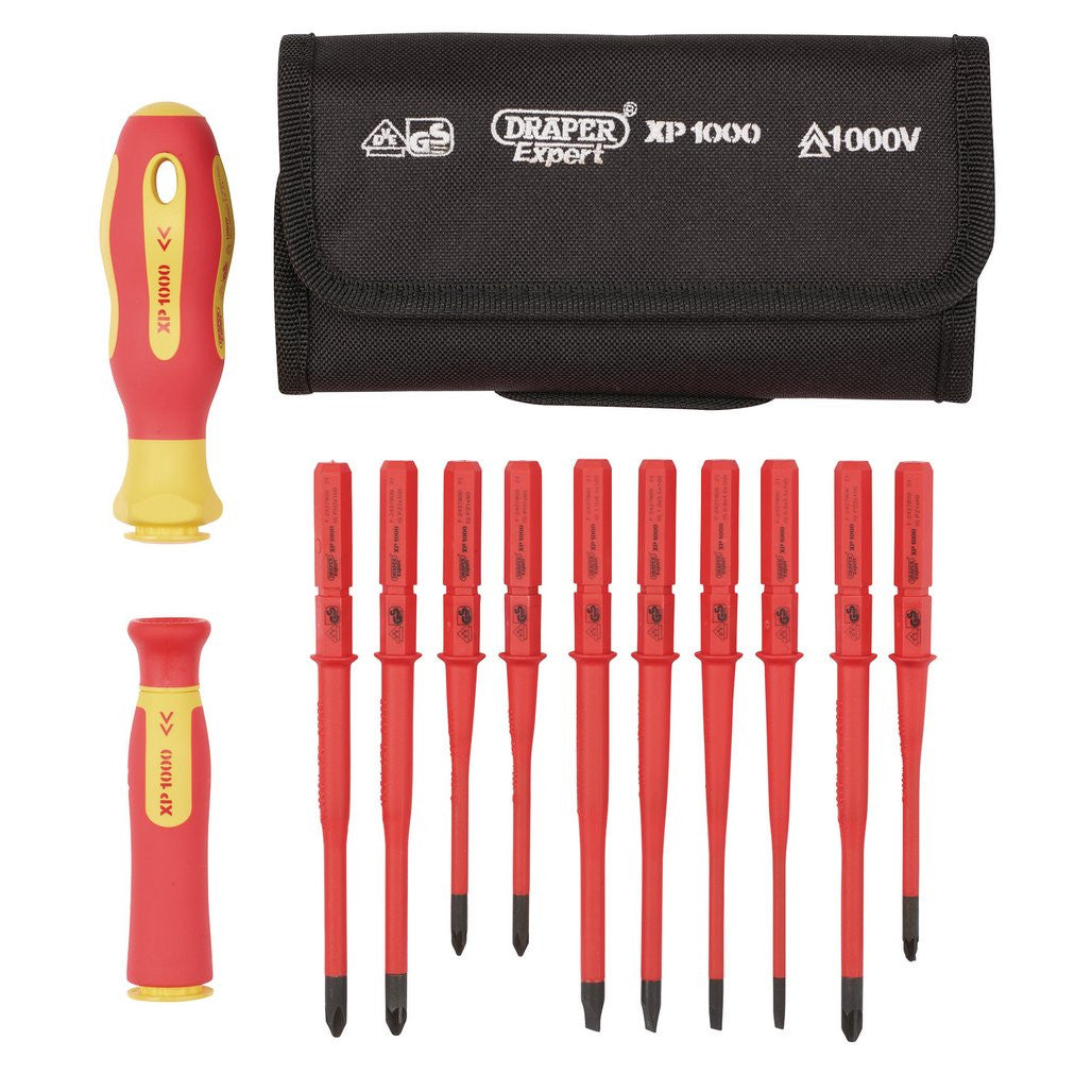 Draper XP1000® VDE Slimline Interchangeable Screwdriver Set (12 Piece)  70867
